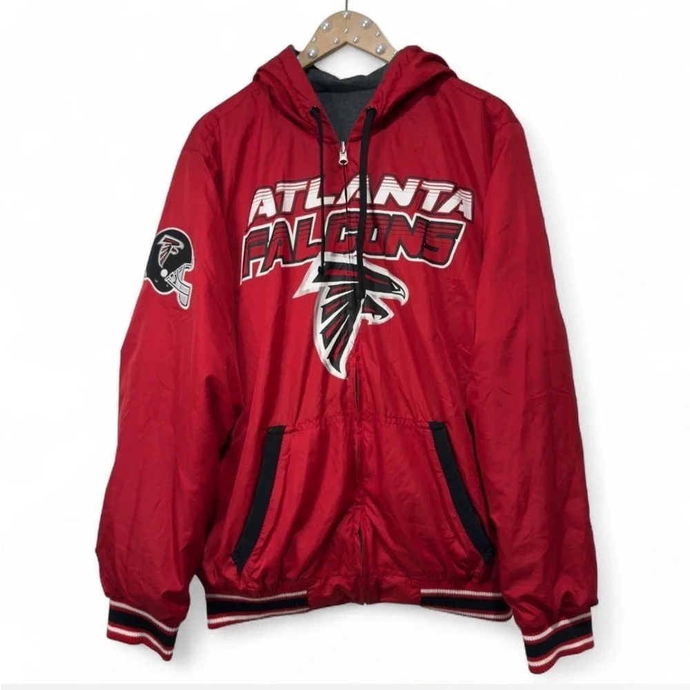 NFL Atlanta Falcons Reversible Full-Zip Hoodie Jacket G-III Sport Retro Football